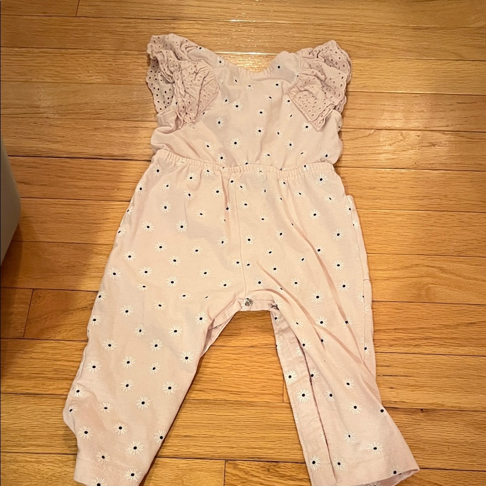 Jessica Simpson Blush Eyelet Ruffle Jumpsuit - Picture 3 of 4